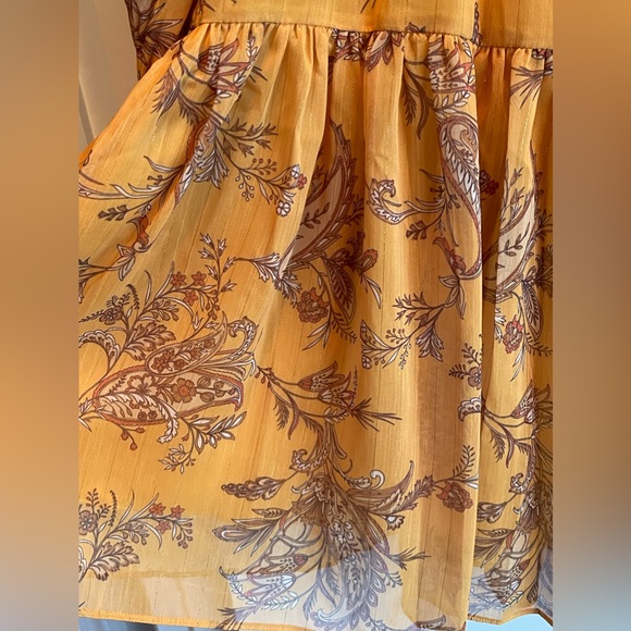 Rachel Parcell Gold Paisley Print Dress - Picture 2 of 5
